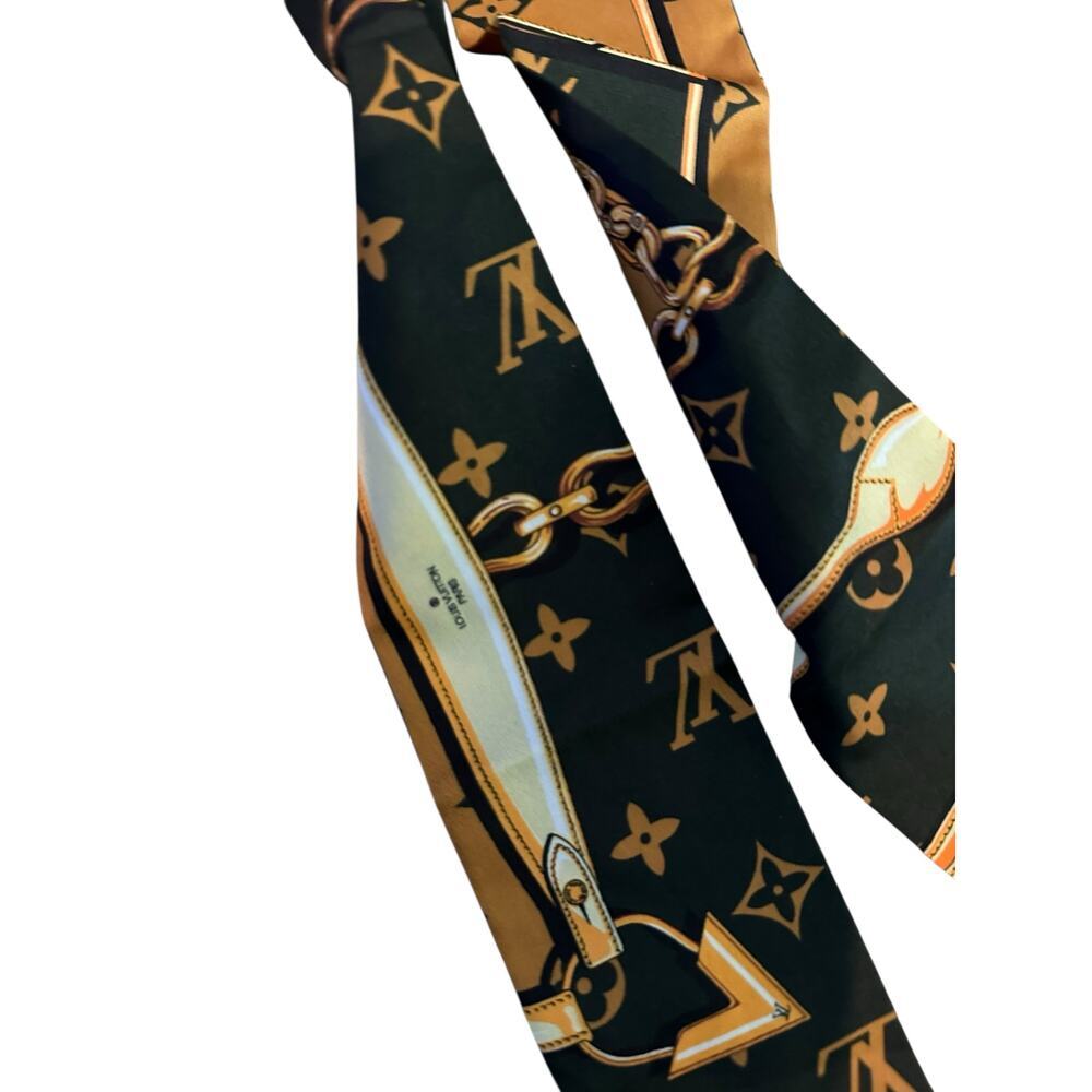 Louis Vuitton Women's Brown Silk Monogram Confidential Bandeau Headband - Picture 6 of 11
